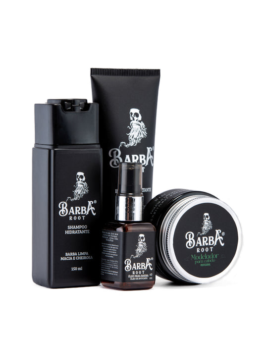 Kit Barba Root com Shampoo, Balm, óleo para barba e pomada para cabelo